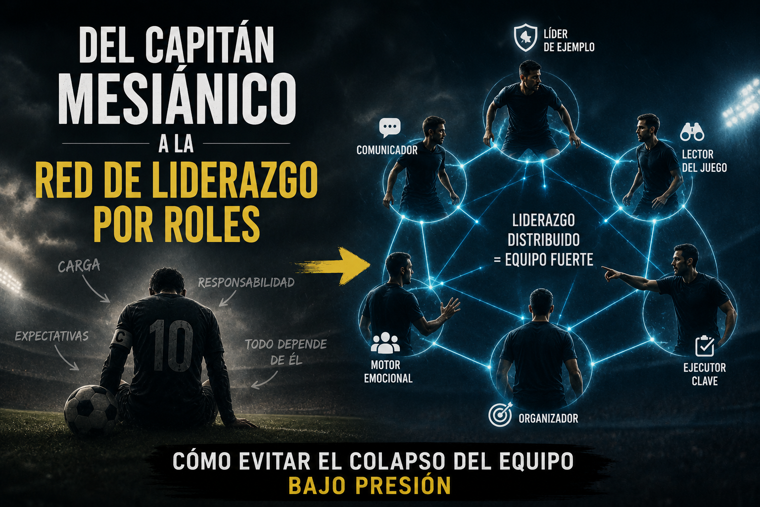 Del Capitán Mesiánico a la Red de Liderazgo por Roles: Cómo evitar el colapso del equipo bajo presión